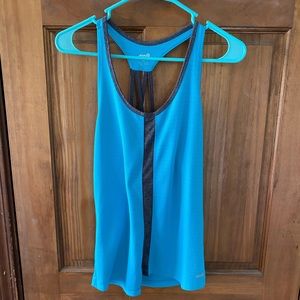 Blue athletic tank top